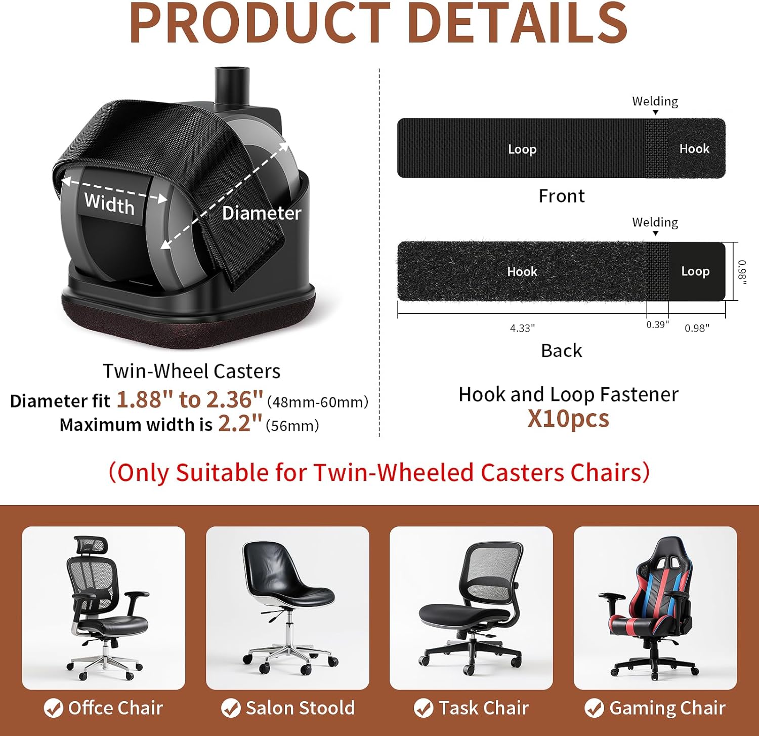 5PCS Chair Leg Protectors Offi - огляд і ціна Office Furniture Equipment