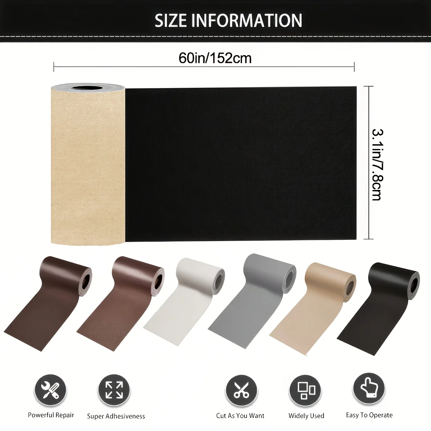 Leather Repair Tape, Multi-Col - огляд і ціна Office Furniture Repair