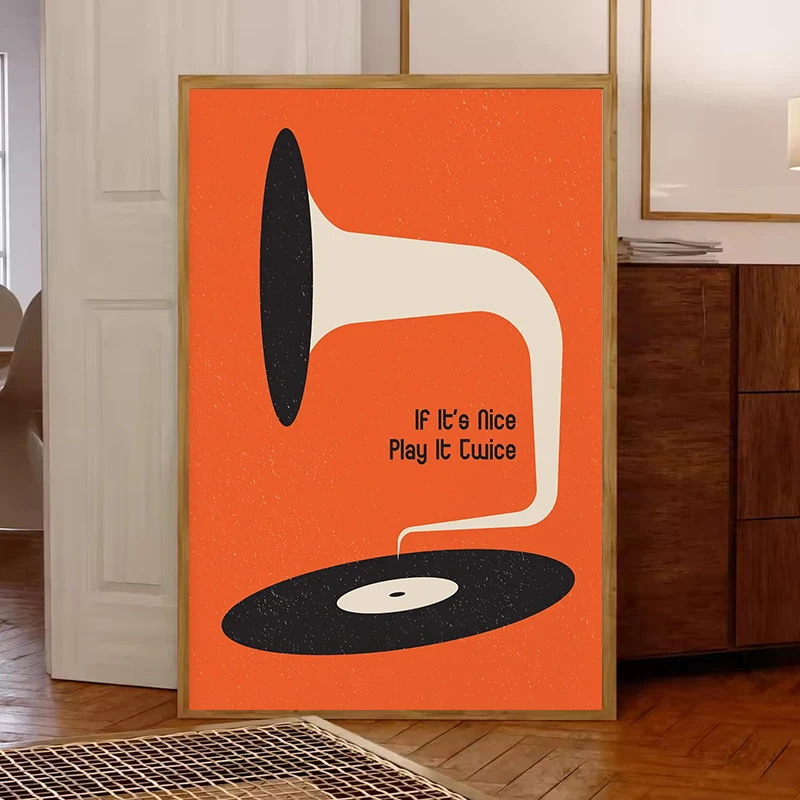 Mid Century Vinyl Record Canva - огляд і ціна Office Furniture Equipment