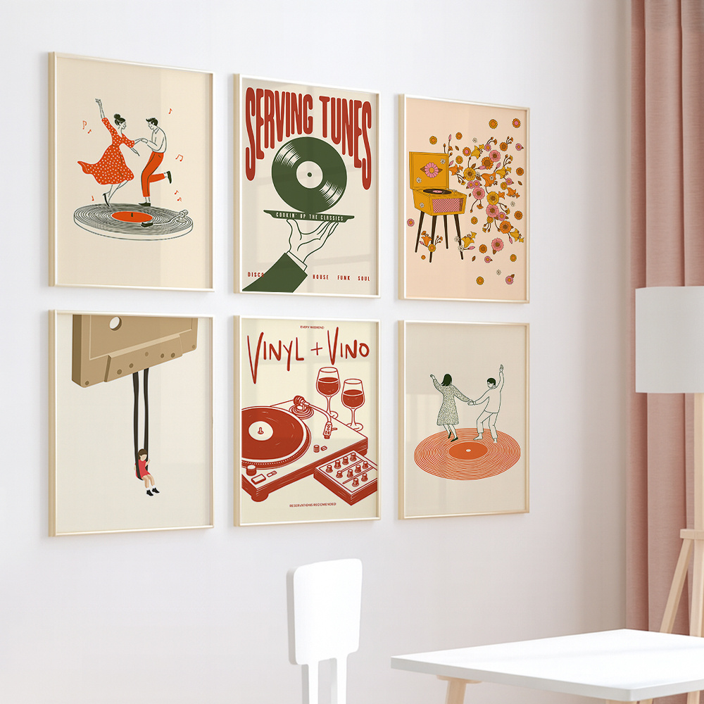 1pc Vintage Music Canvas Poste - огляд і ціна Office Furniture Equipment