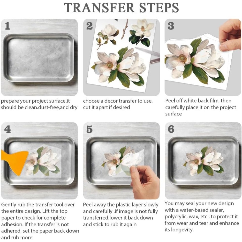 3pcs/Set Rose Rub on Transfers - огляд і ціна Office Furniture Equipment